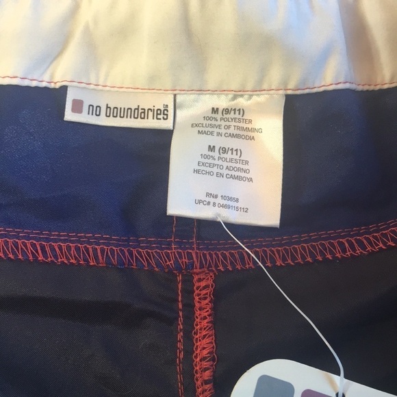 NWT Boardshort Coverups Beach Bum Navy Red M 9/11 - Picture 4 of 4